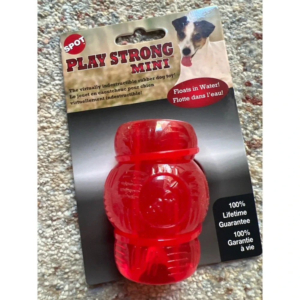 NWT (Lot of 4) SPOT Play Strong Mini Rubber Dog Toy Indestructible chewing Float